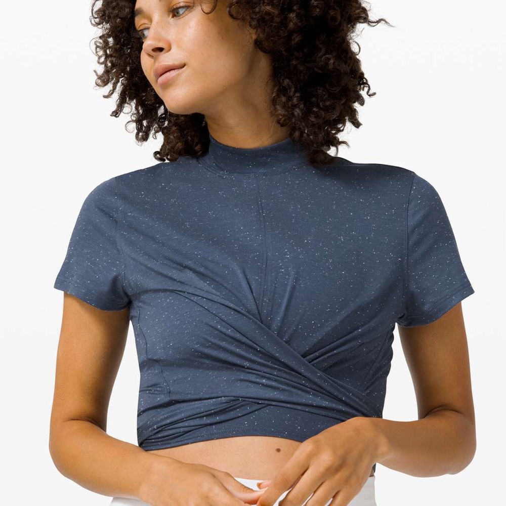 COPY - LULULEMON RESTORE MOCK NECK SHORT SLEEVE